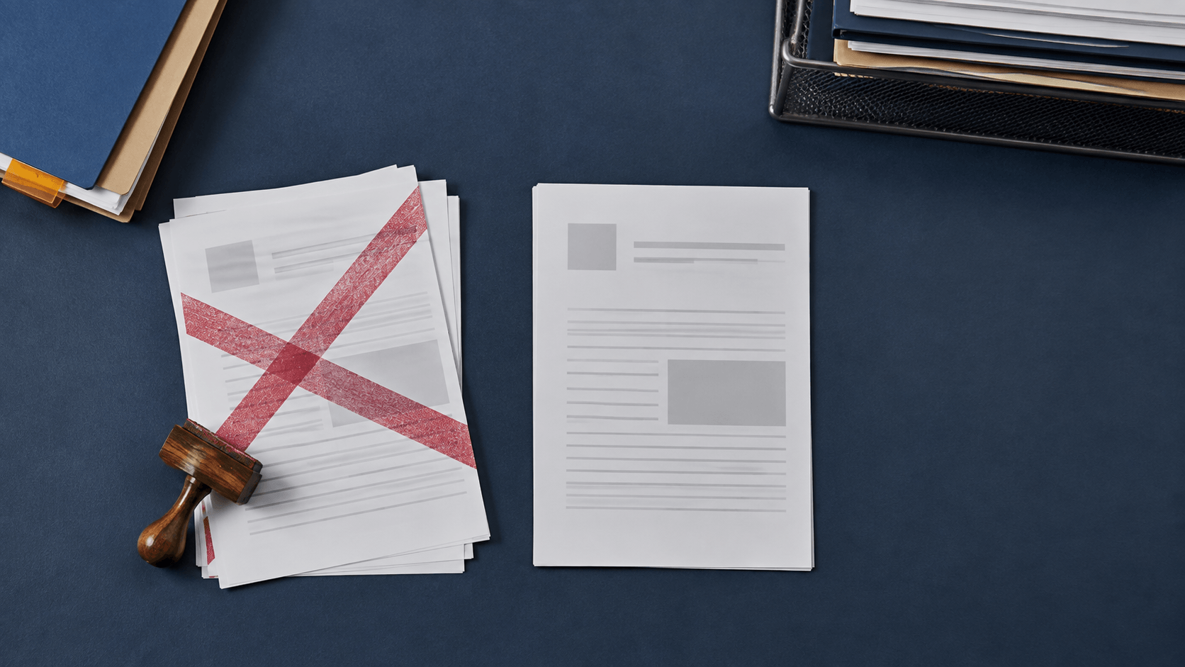 Void and cancelled stamp concepts on controlled document copies
